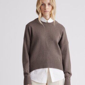 Quince 100% Organic Cotton Boyfriend Crew Sweater